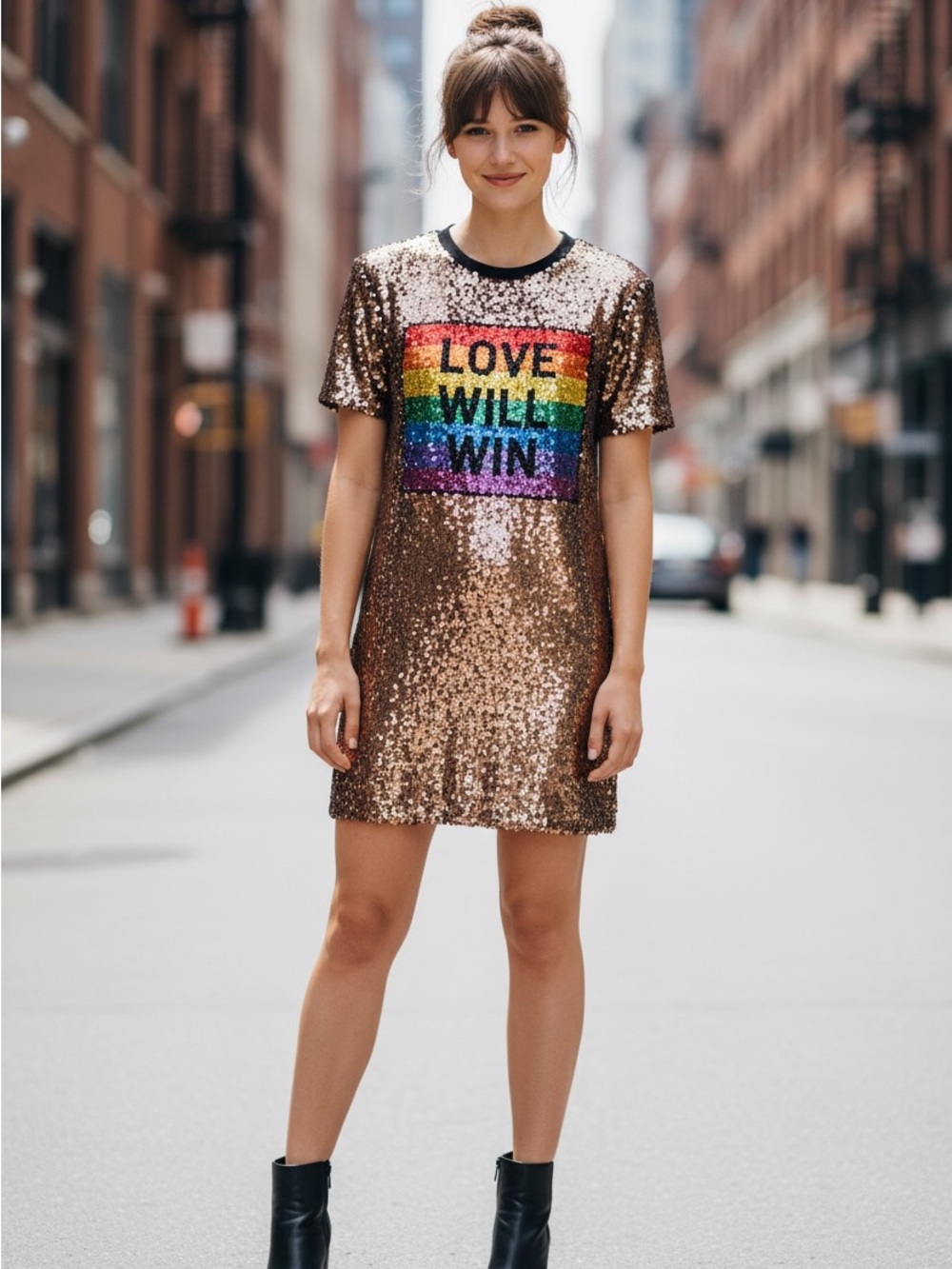 Ragyatd  LOVE WILL WIN Sequin Dress